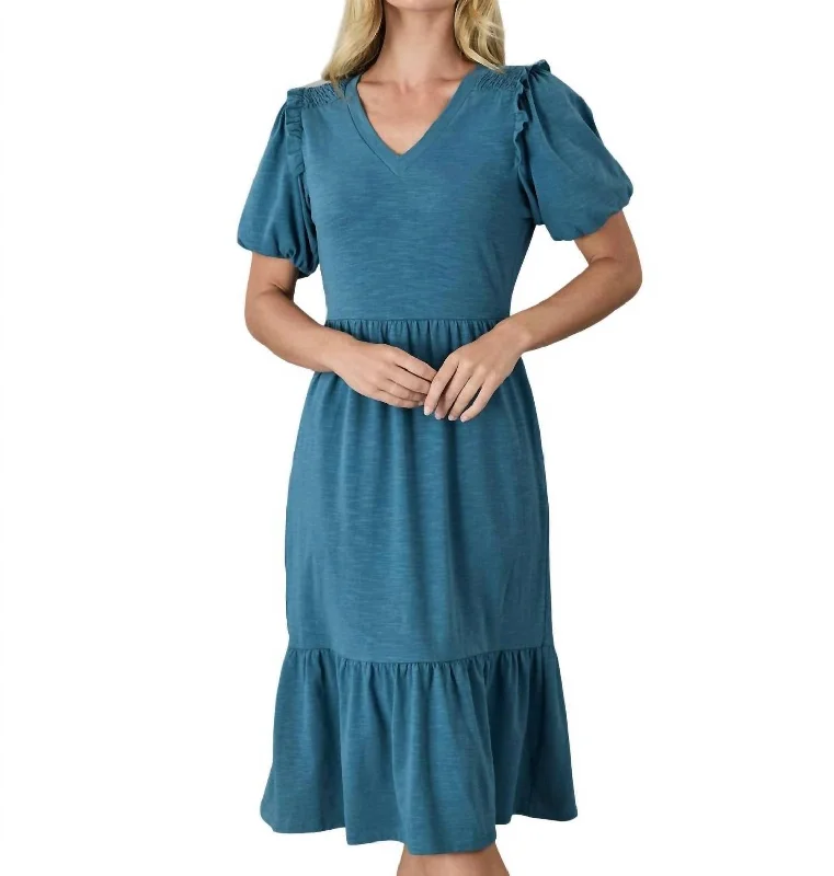 Rochester Dress In Mallard Blue