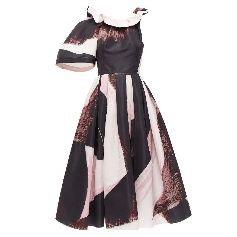 Alexander McQueen Charles Arnoldi Brushstroke print asymmetric gown