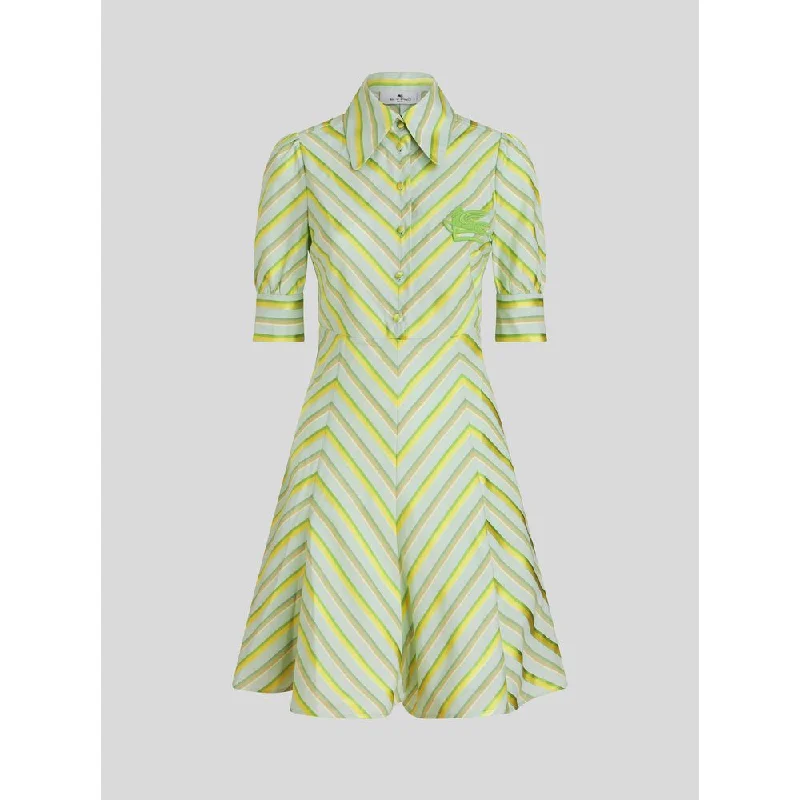 SHIRT DRESS WITH DEGRADÉ STRIPES