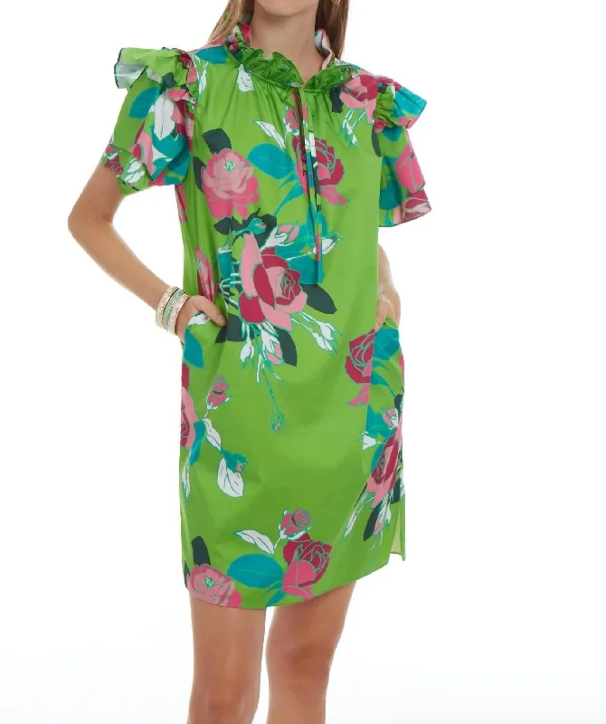 St. Martin Dress In Calypso Rose