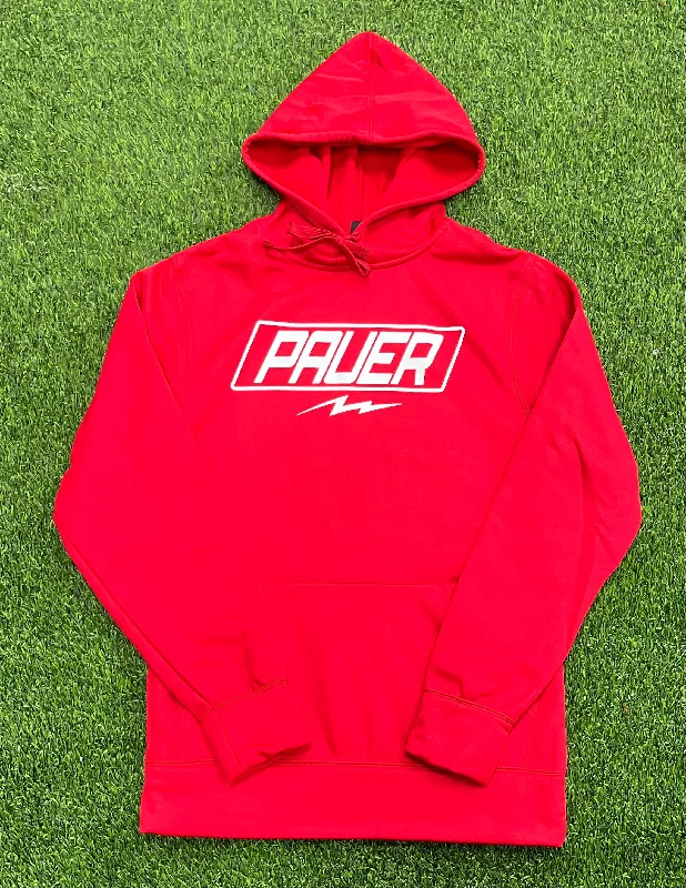 Pauer Dry Fit Lightweight Hooded Sweatshirt Red